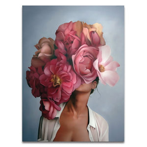 Nordic Modern Floral Feather wall art canvas painting Living Room Home Decor
