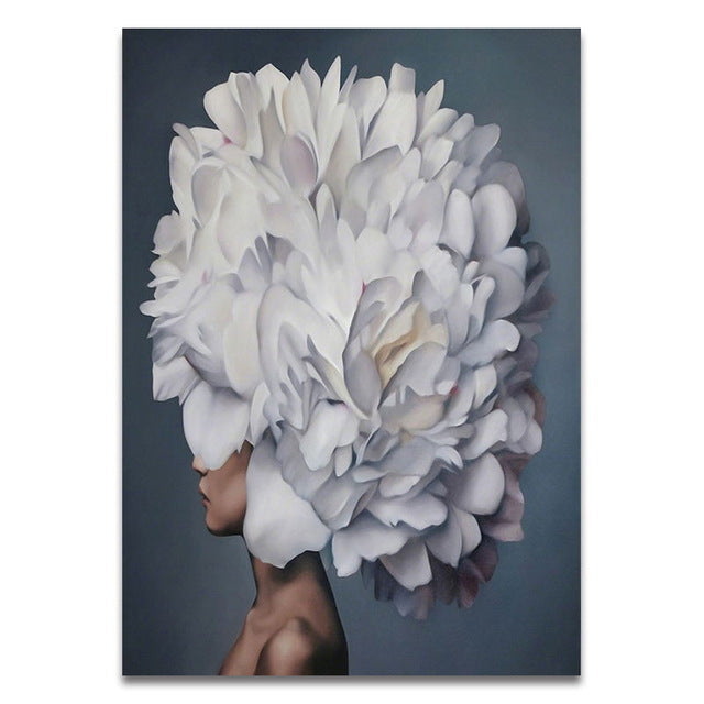 Nordic Modern Floral Feather wall art canvas painting Living Room Home Decor