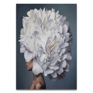 Nordic Modern Floral Feather wall art canvas painting Living Room Home Decor