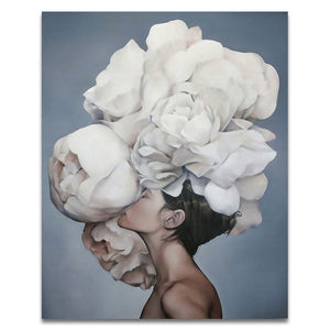 Nordic Modern Floral Feather wall art canvas painting Living Room Home Decor