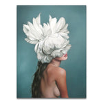 Load image into Gallery viewer, Nordic Modern Floral Feather wall art canvas painting Living Room Home Decor

