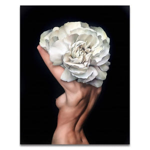 Nordic Modern Floral Feather wall art canvas painting Living Room Home Decor