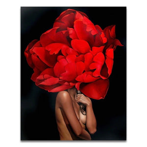 Nordic Modern Floral Feather wall art canvas painting Living Room Home Decor